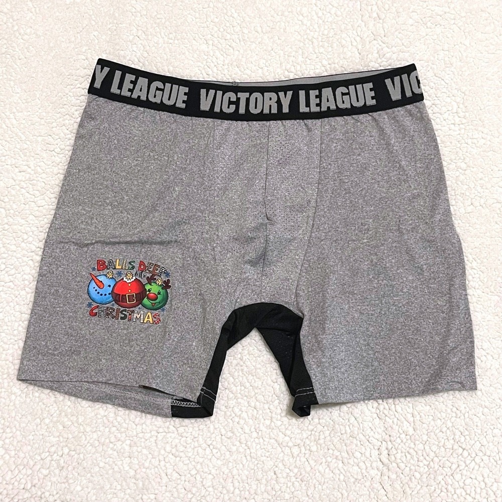 Balls Deep Into Christmas Victory League Boxer Briefs Size Small (28-30) New